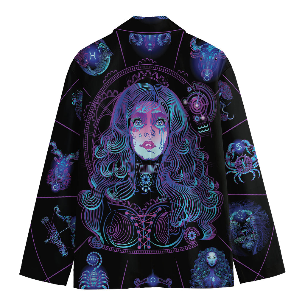 Aquarius And Astrological Signs Print Men's Blazer