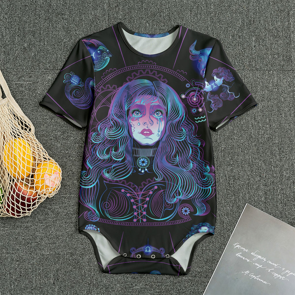 Aquarius And Astrological Signs Print Men's Bodysuit