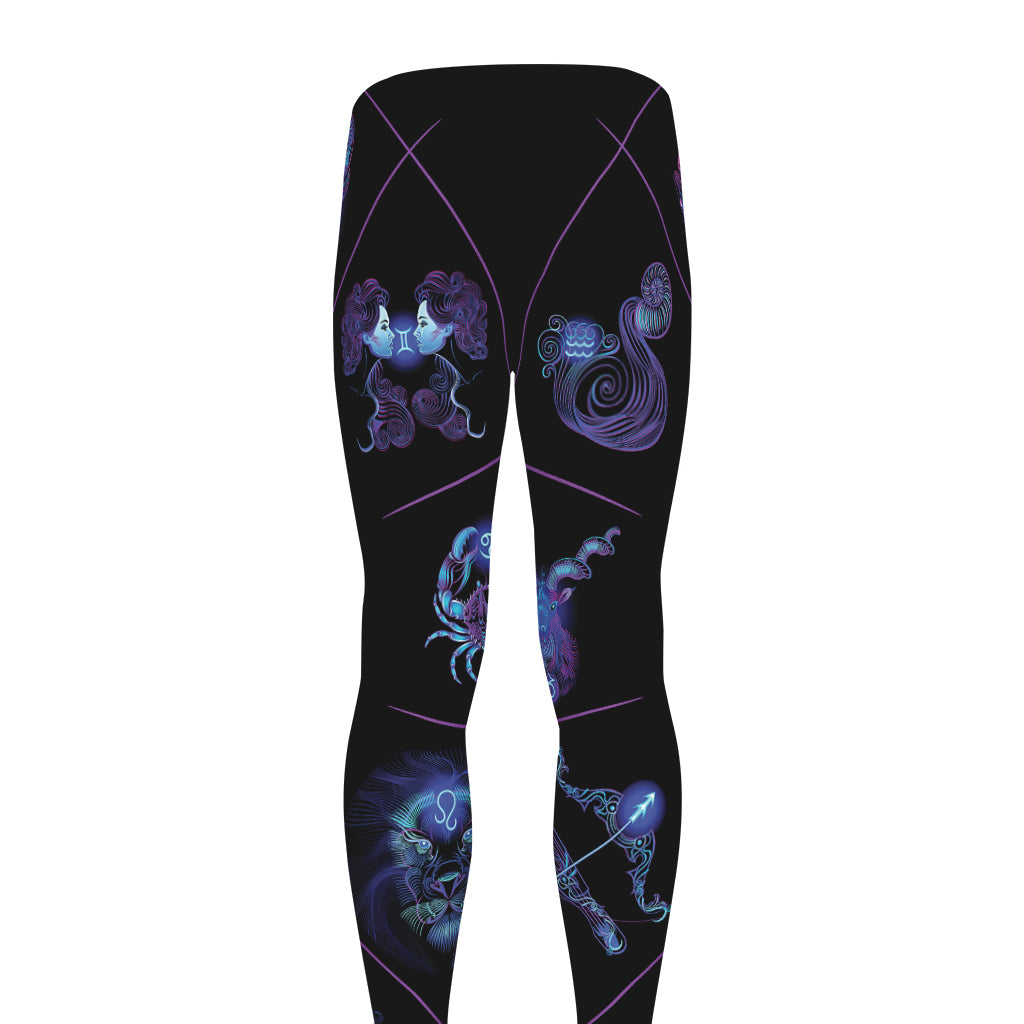 Aquarius And Astrological Signs Print Men's leggings