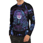 Aquarius And Astrological Signs Print Men's Long Sleeve Rash Guard