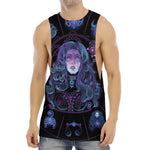 Aquarius And Astrological Signs Print Men's Muscle Tank Top