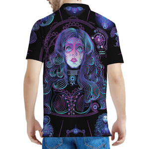 Aquarius And Astrological Signs Print Men's Polo Shirt