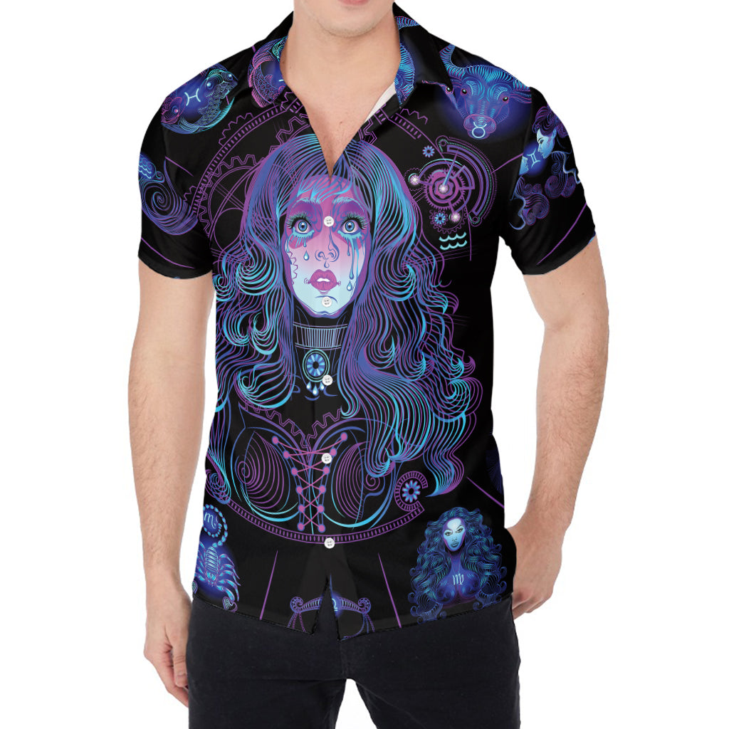 Aquarius And Astrological Signs Print Men's Shirt