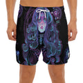 Aquarius And Astrological Signs Print Men's Split Running Shorts