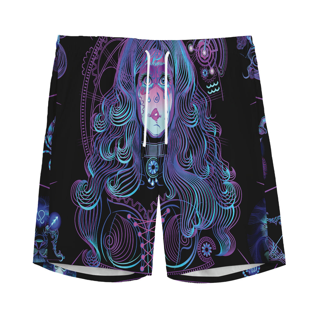 Aquarius And Astrological Signs Print Men's Sports Shorts