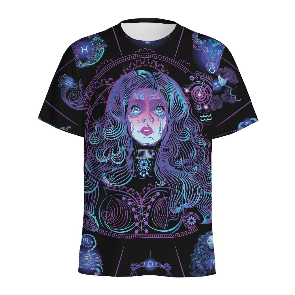 Aquarius And Astrological Signs Print Men's Sports T-Shirt