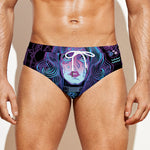 Aquarius And Astrological Signs Print Men's Swim Briefs