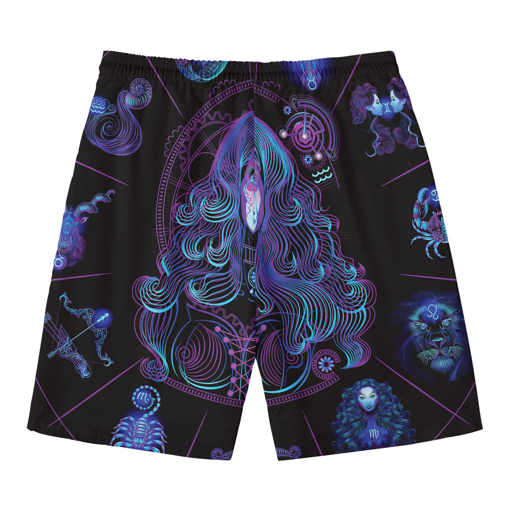 Aquarius And Astrological Signs Print Men's Swim Trunks