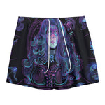 Aquarius And Astrological Signs Print Mesh Shorts