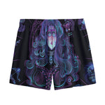 Aquarius And Astrological Signs Print Mesh Shorts