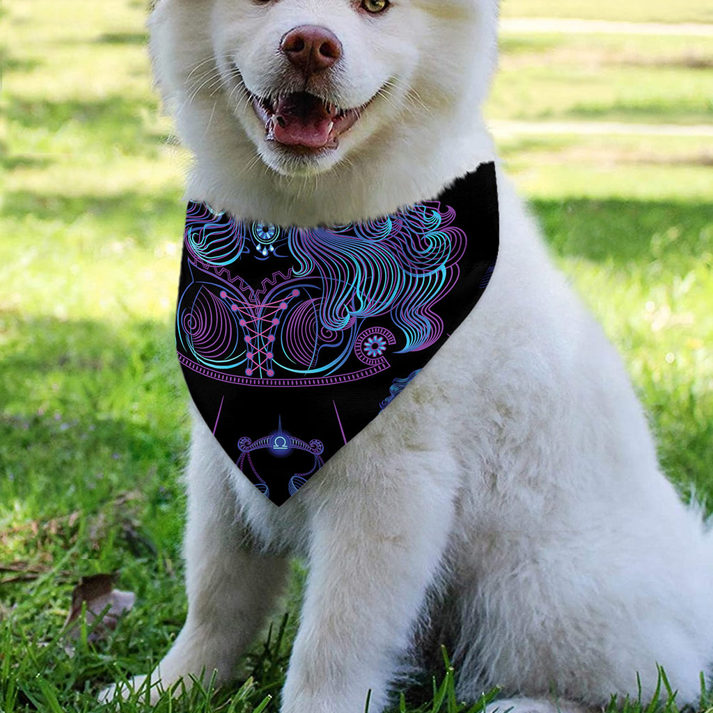 Aquarius And Astrological Signs Print Over The Collar Dog Bandana