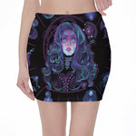 Aquarius And Astrological Signs Print Pencil Mini Skirt