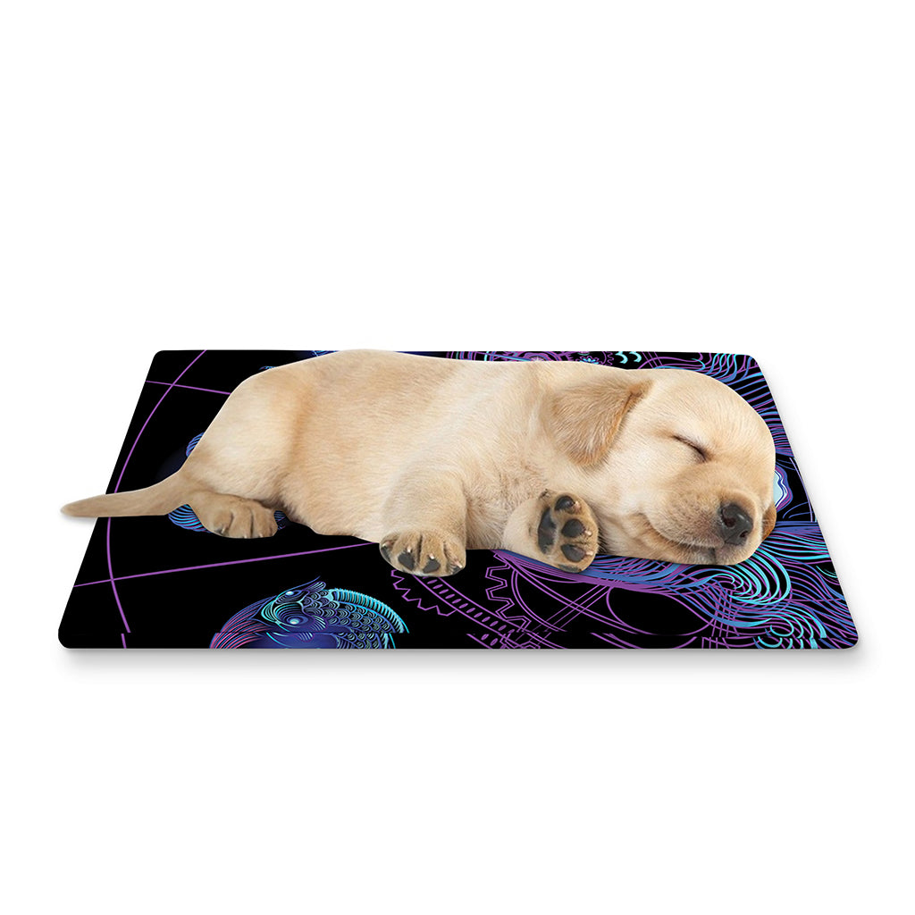 Aquarius And Astrological Signs Print Pet Cooling Mat Cover