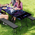 Aquarius And Astrological Signs Print Picnic Table Cover