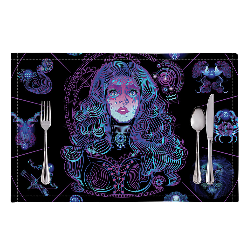 Aquarius And Astrological Signs Print Placemat