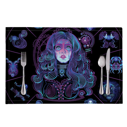 Aquarius And Astrological Signs Print Placemat