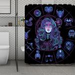 Aquarius And Astrological Signs Print Polyester Shower Curtain