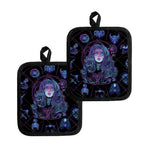 Aquarius And Astrological Signs Print Pot Holders