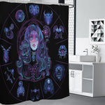 Aquarius And Astrological Signs Print Premium Shower Curtain