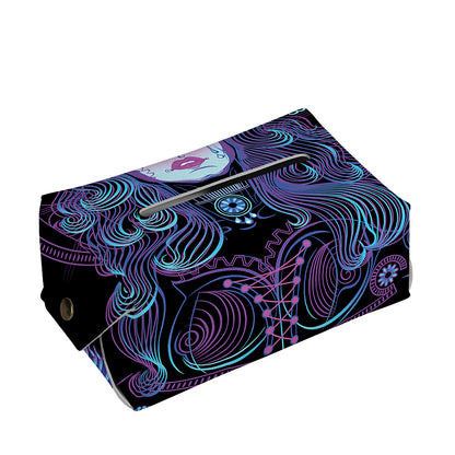 Aquarius And Astrological Signs Print Rectangle Tissue Box Cover