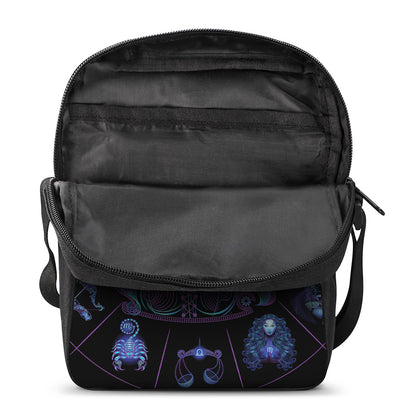 Aquarius And Astrological Signs Print Rectangular Crossbody Bag