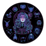 Aquarius And Astrological Signs Print Round Floor Mat