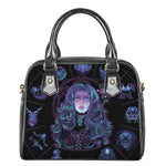 Aquarius And Astrological Signs Print Shoulder Handbag