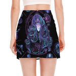 Aquarius And Astrological Signs Print Side Slit Mini Skirt