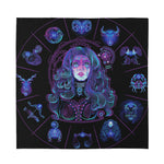 Aquarius And Astrological Signs Print Silk Bandana