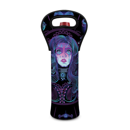 Aquarius And Astrological Signs Print Single Neoprene Wine Tote