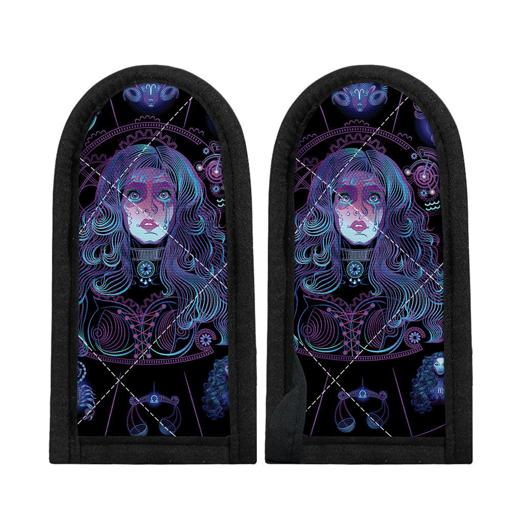 Aquarius And Astrological Signs Print Skillet Handle Cover