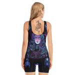 Aquarius And Astrological Signs Print Sleeveless One Piece Swimsuit