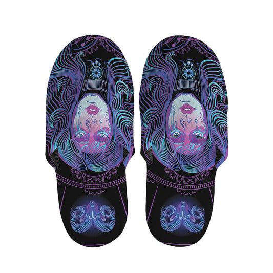 Aquarius And Astrological Signs Print Slippers