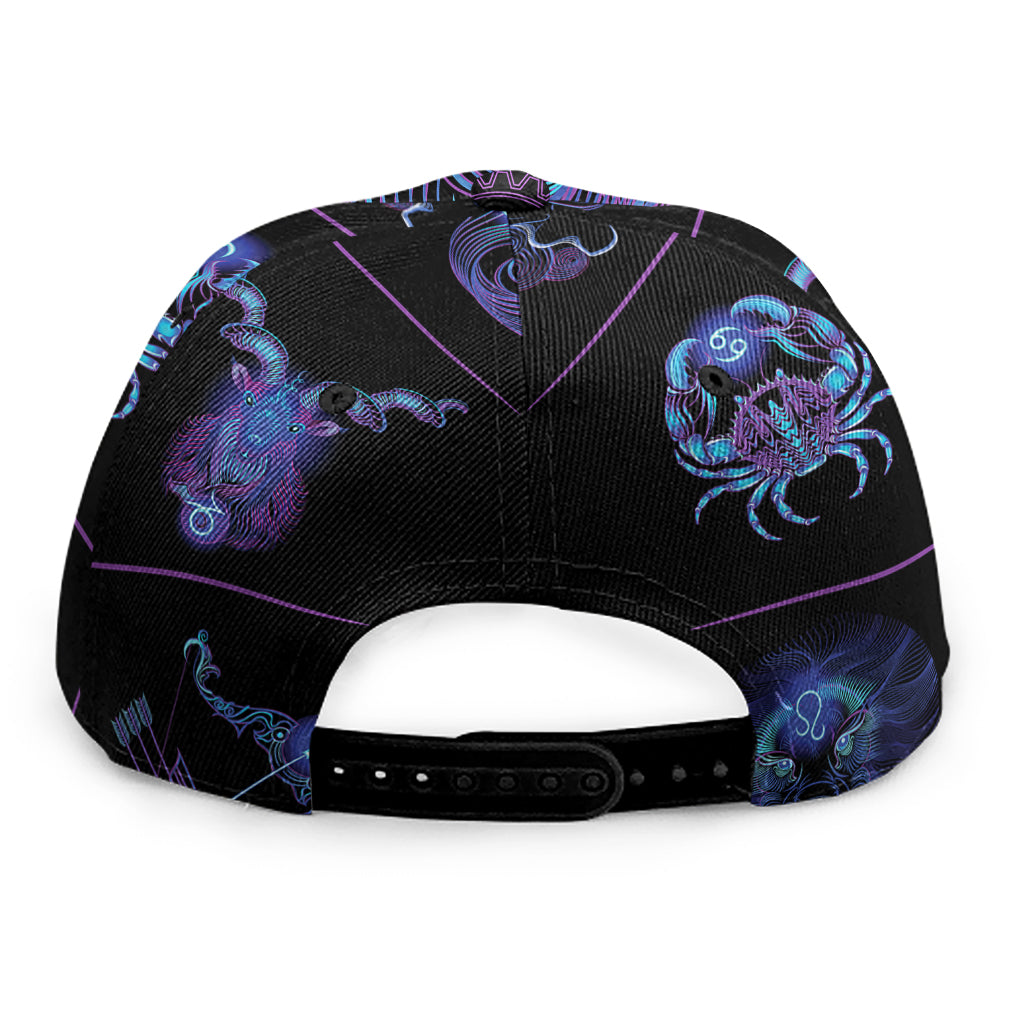 Aquarius And Astrological Signs Print Snapback Cap