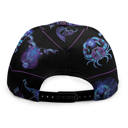 Aquarius And Astrological Signs Print Snapback Cap