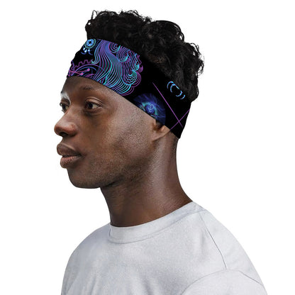 Aquarius And Astrological Signs Print Sports Headband