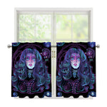 Aquarius And Astrological Signs Print Tier Curtains