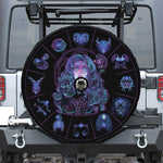 Aquarius And Astrological Signs Print Tire Cover With Camera Hole