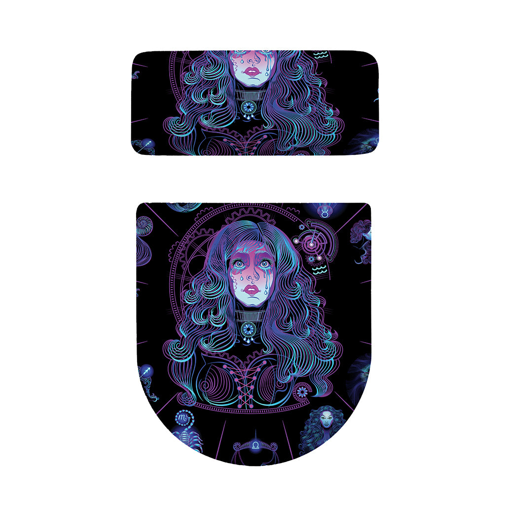 Aquarius And Astrological Signs Print Toilet Lid And Tank Cover Set
