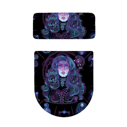 Aquarius And Astrological Signs Print Toilet Lid And Tank Cover Set