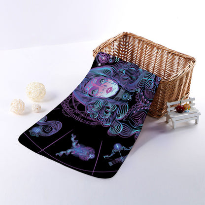 Aquarius And Astrological Signs Print Towel