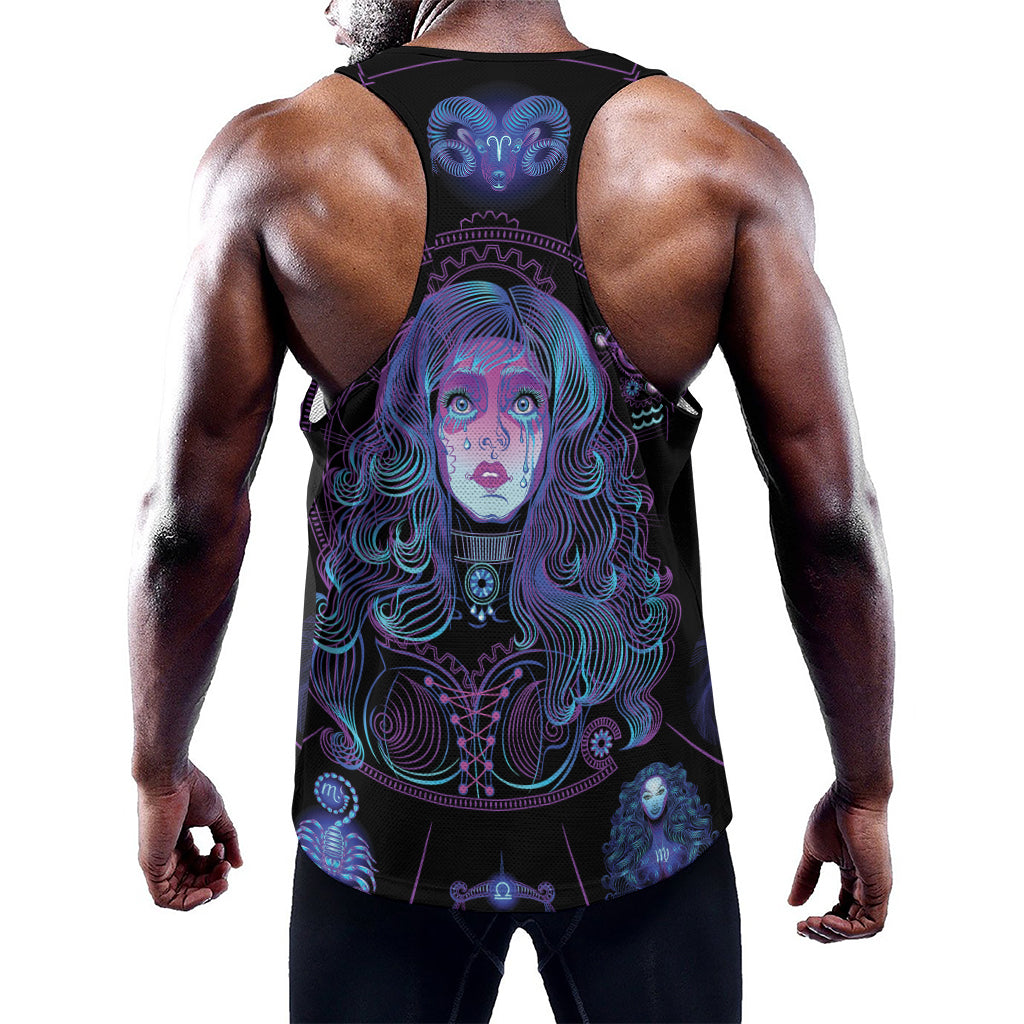 Aquarius And Astrological Signs Print Training Tank Top