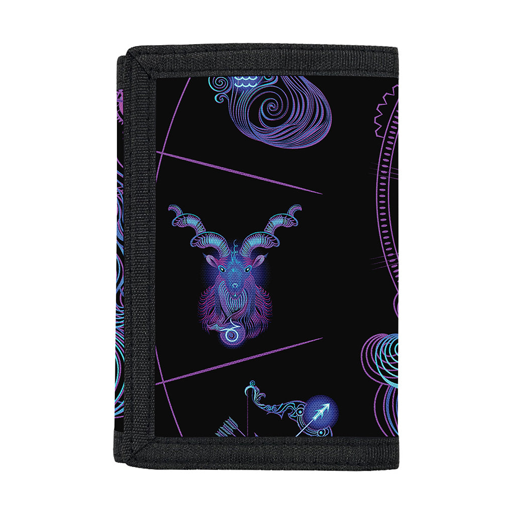 Aquarius And Astrological Signs Print Trifold Wallet