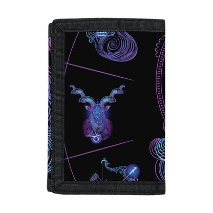 Aquarius And Astrological Signs Print Trifold Wallet