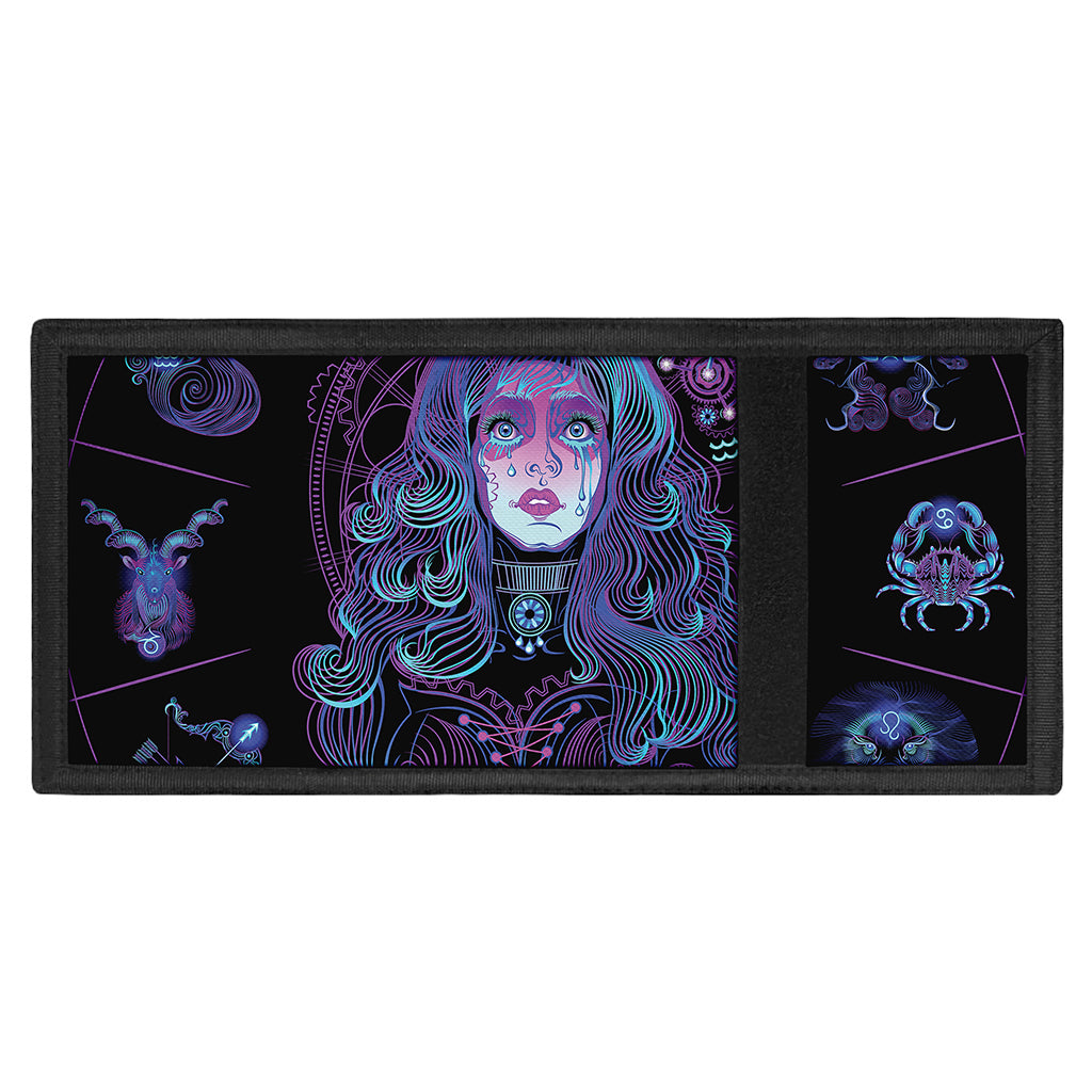 Aquarius And Astrological Signs Print Trifold Wallet