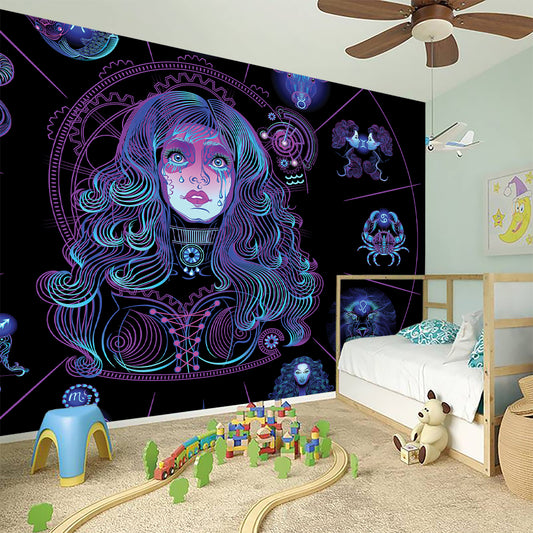 Aquarius And Astrological Signs Print Wall Sticker
