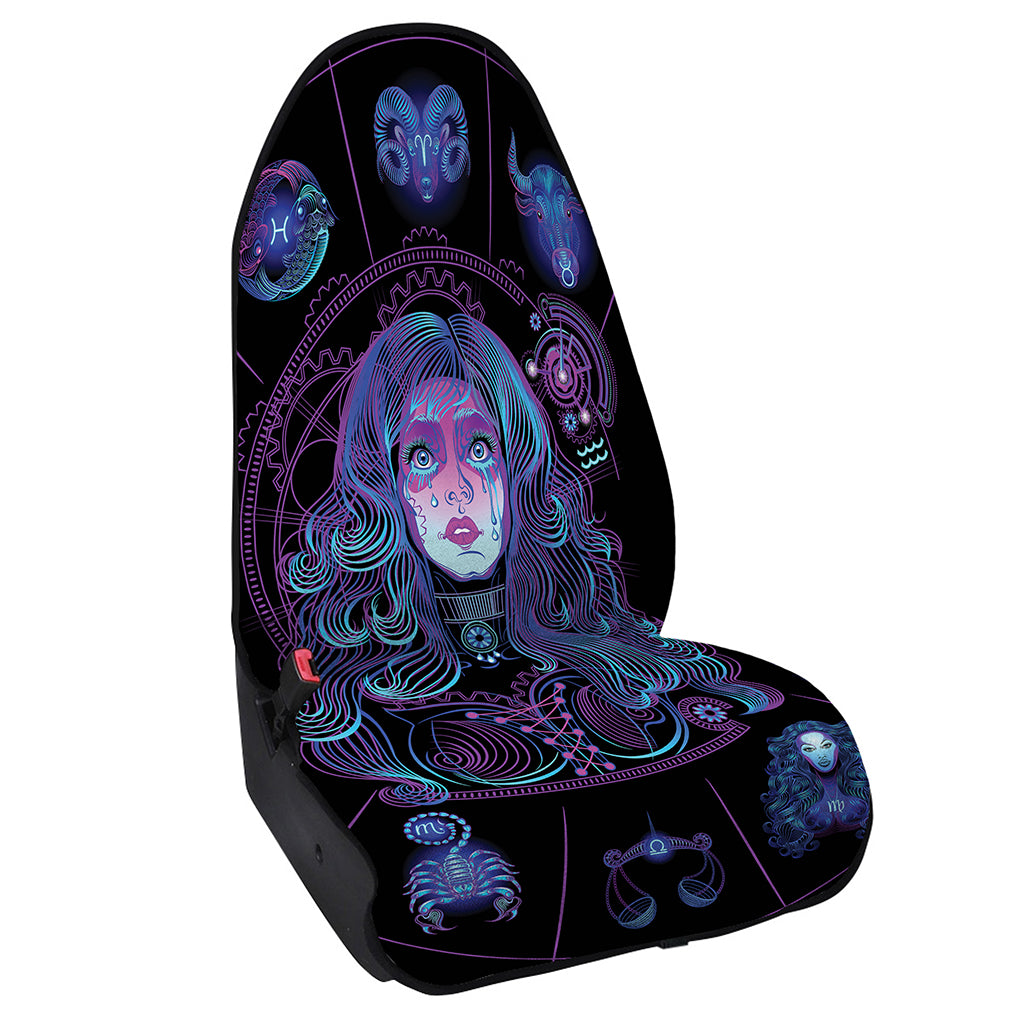 Aquarius And Astrological Signs Print Waterproof Car Seat Cover