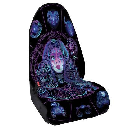 Aquarius And Astrological Signs Print Waterproof Car Seat Cover