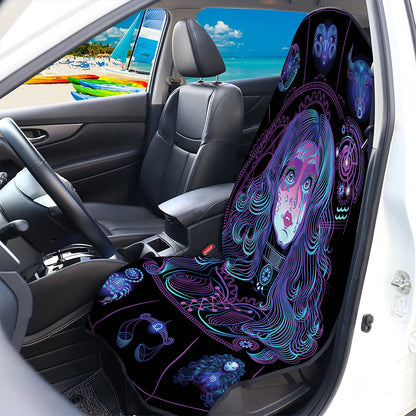 Aquarius And Astrological Signs Print Waterproof Car Seat Cover