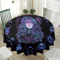 Aquarius And Astrological Signs Print Waterproof Round Tablecloth